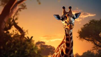 AI generated giraffe high quality image photo