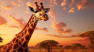 AI generated giraffe high quality image photo