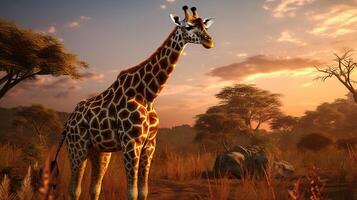 AI generated giraffe high quality image photo