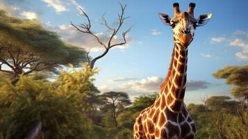 AI generated giraffe high quality image photo