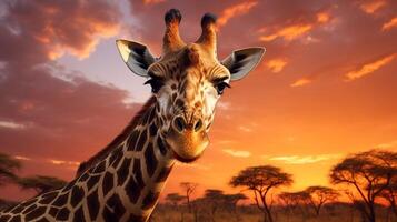 AI generated giraffe high quality image photo