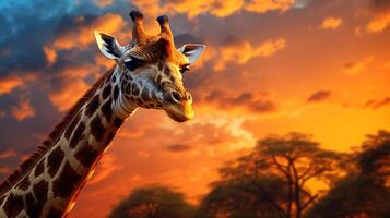 AI generated giraffe high quality image photo