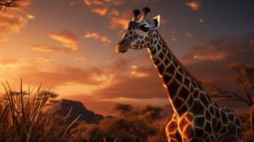AI generated giraffe high quality image photo