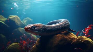 AI generated eel high quality image photo