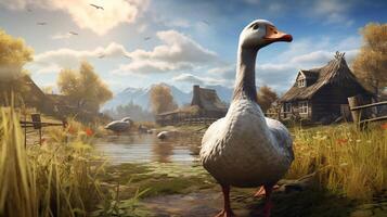 AI generated goose high quality image photo