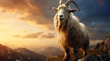 AI generated goat high quality image photo