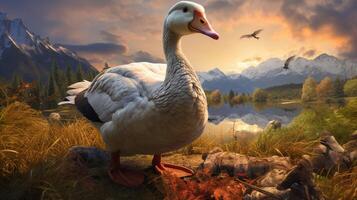 AI generated goose high quality image photo