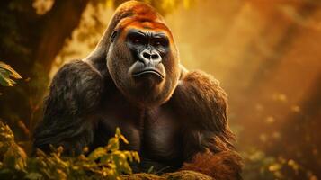 AI generated gorilla high quality image photo