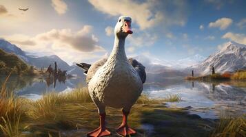 AI generated goose high quality image photo