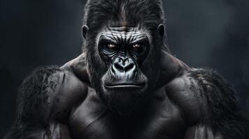 AI generated gorilla high quality image photo