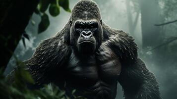 AI generated gorilla high quality image photo