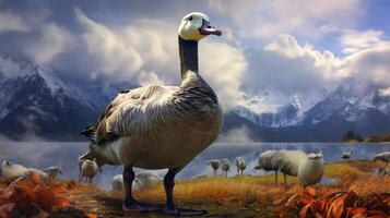 AI generated goose high quality image photo
