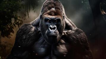 AI generated gorilla high quality image photo