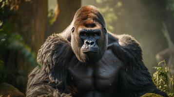 AI generated gorilla high quality image photo