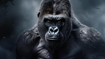 AI generated gorilla high quality image photo