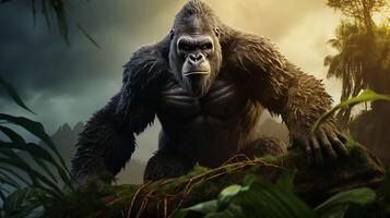 AI generated gorilla high quality image photo