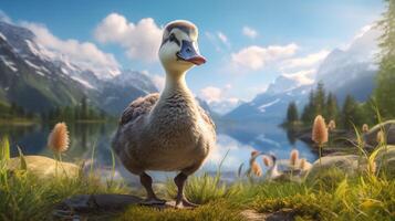 AI generated goose high quality image photo