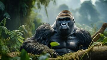 AI generated gorilla high quality image photo