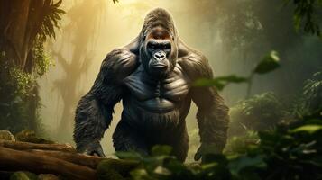 AI generated gorilla high quality image photo