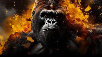 AI generated gorilla high quality image photo