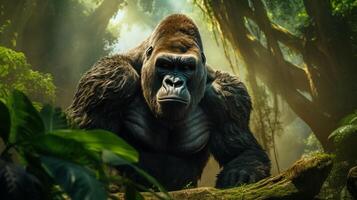 AI generated gorilla high quality image photo