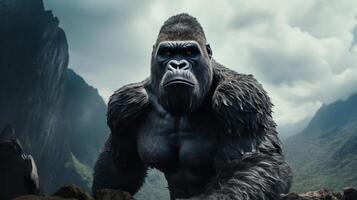 AI generated gorilla high quality image photo