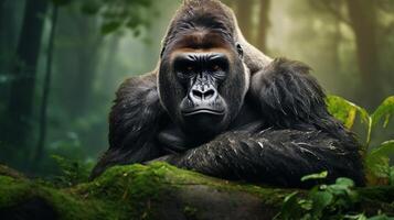 AI generated gorilla high quality image photo