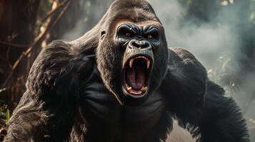 AI generated gorilla high quality image photo