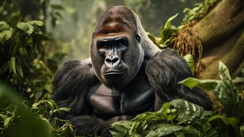 AI generated gorilla high quality image photo