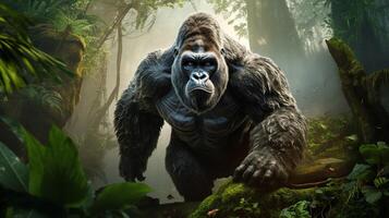 AI generated gorilla high quality image photo