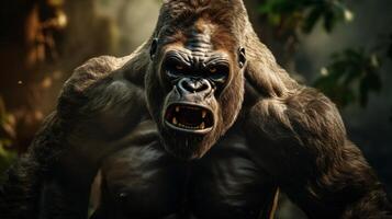 AI generated gorilla high quality image photo