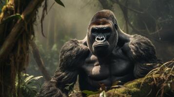 AI generated gorilla high quality image photo