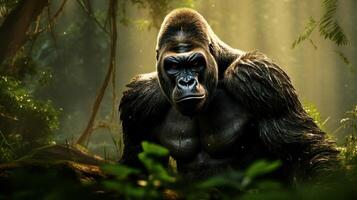 AI generated gorilla high quality image photo