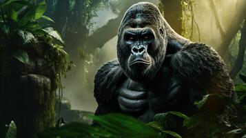 AI generated gorilla high quality image photo