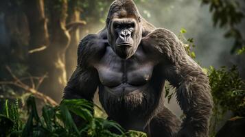 AI generated gorilla high quality image photo