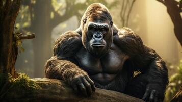 AI generated gorilla high quality image photo