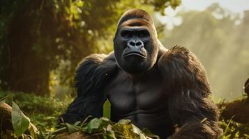 AI generated gorilla high quality image photo