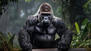 AI generated gorilla high quality image photo