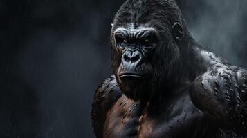 AI generated gorilla high quality image photo