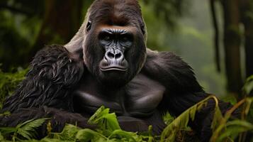 AI generated gorilla high quality image photo