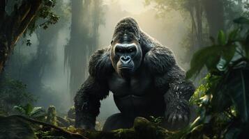 AI generated gorilla high quality image photo