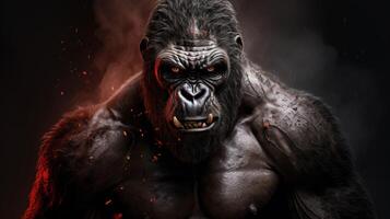 AI generated gorilla high quality image photo