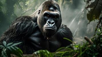 AI generated gorilla high quality image photo