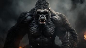 AI generated gorilla high quality image photo