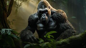 AI generated gorilla high quality image photo