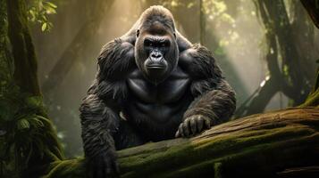 AI generated gorilla high quality image photo