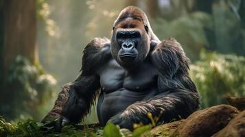 AI generated gorilla high quality image photo