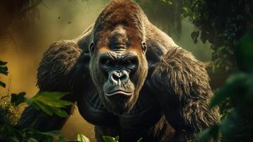 AI generated gorilla high quality image photo