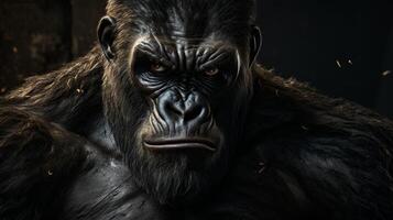 AI generated gorilla high quality image photo