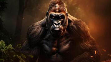 AI generated gorilla high quality image photo